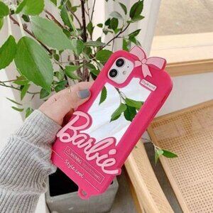 Barbie iPhone 12/13 Kawaii 3D Silicone phone case with mirror